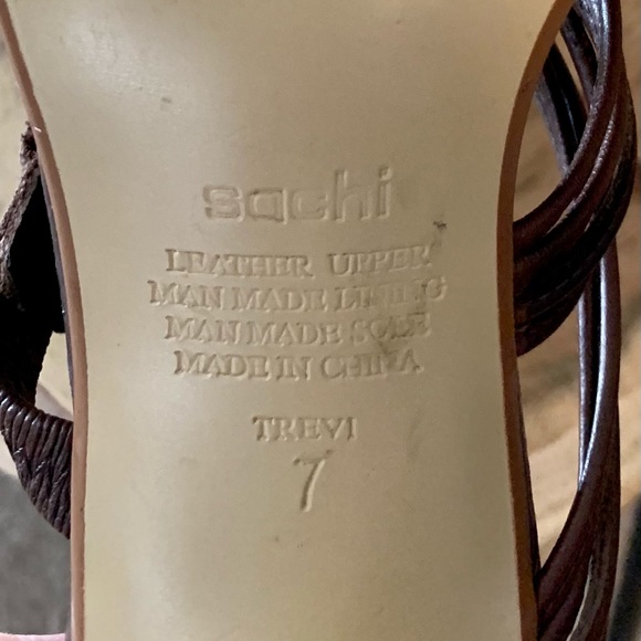 SACHI Heels size 7 Chocolate Brown - Picture 6 of 7